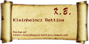 Kleinheincz Bettina névjegykártya